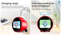 Leedor AI Clock Red - Voice Activated Ai Clock