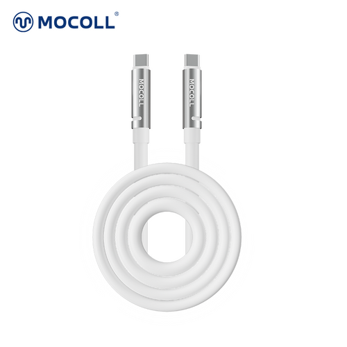 Mocoll MCC25-014: The 240W Fragrance Fast Charging Cable (C-C) - White Color