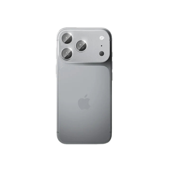 MOCOLL 360° Camera Lens Protector for iPhone 17 Pro Max | Tempered Glass with Metal Frame - Silver Color