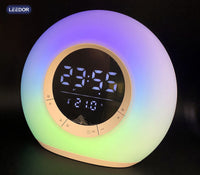 LEEDOR Wireless Speaker With Digital Clock - Bluetooth / 2400mAh - White