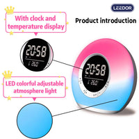 LEEDOR Wireless Speaker With Digital Clock - Bluetooth / 2400mAh - White