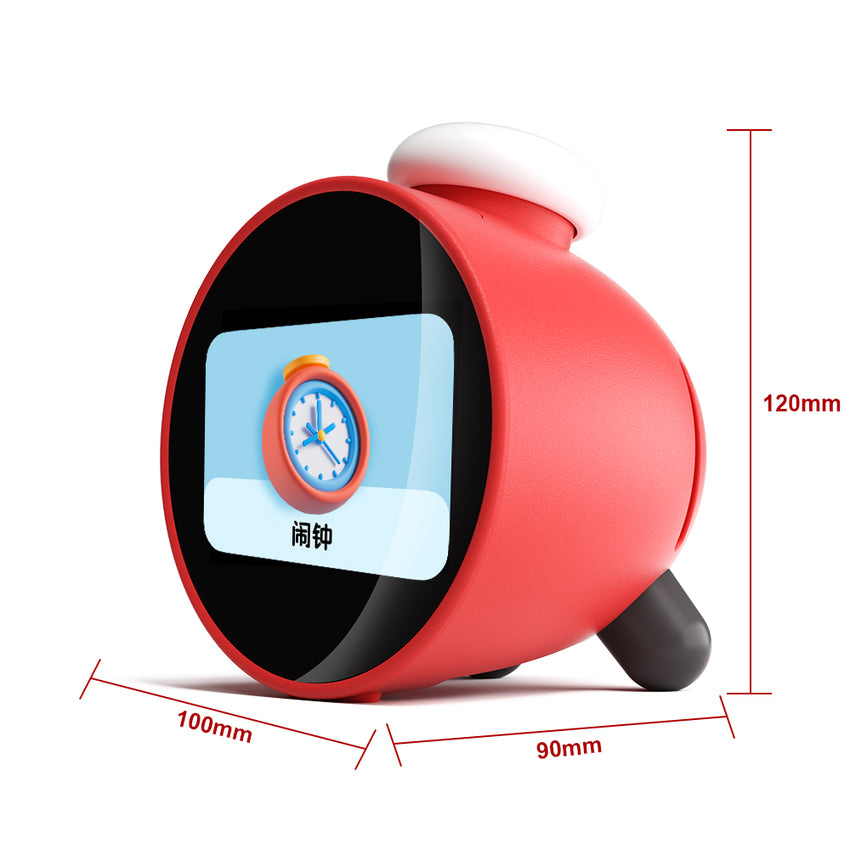 Leedor AI Clock Red - Voice Activated Ai Clock