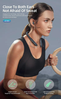 LEEDOR Pure Sound Magnetic Wireless Sports Headphone - 400mAh / Black