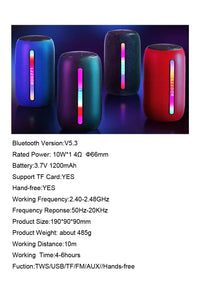 LEEDOR Portable Sound Wireless Mini Speaker - Bluetooth / 10M / 1200mAh - Blue, RED, GREY, BLACK