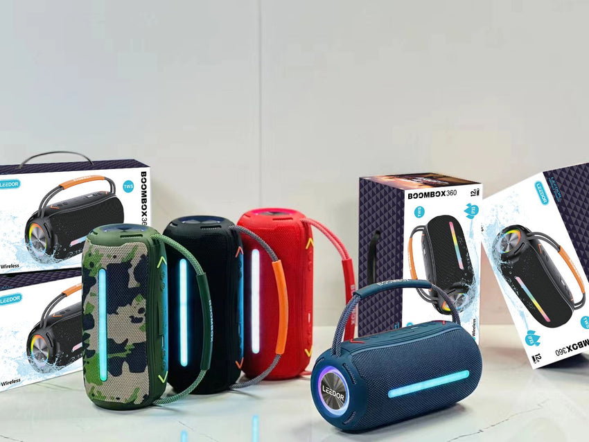 LEEDOR Outdoor Portable Mini Speaker - Bluetooth / 10M / 2400mAh - Blue