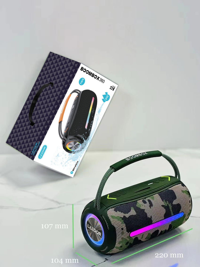 LEEDOR Outdoor Portable Mini Speaker - Bluetooth / 10M / 2400mAh - Blue