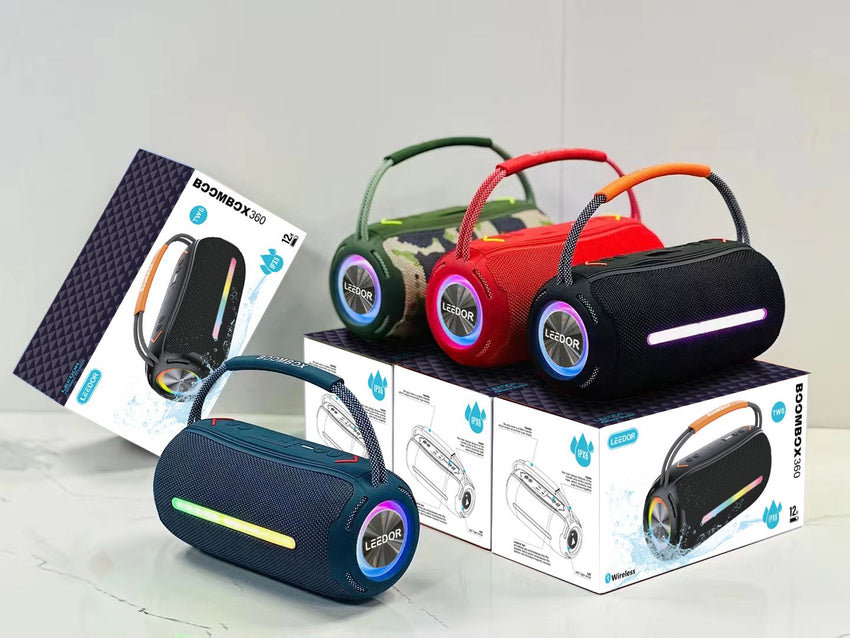 LEEDOR Outdoor Portable Mini Speaker - Bluetooth / 10M / 2400mAh - Blue