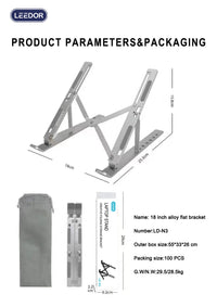 LEEDOR Computer Folding Aluminum Alloy Stand LD-N3