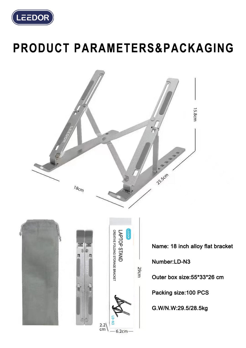 LEEDOR Computer Folding Aluminum Alloy Stand LD-N3