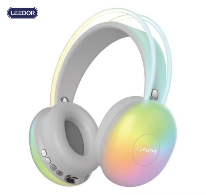 LEEDOR HIFI Cool Music Colorful LED&RGB Wireless Headphone - 800mAh