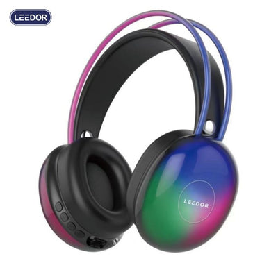 LEEDOR HIFI Cool Music Colorful LED&RGB Wireless Headphone - 800mAh