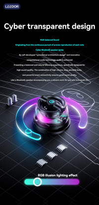 LEEDOR Magnetic Mobile Phone Stand Mini Speaker - 5W / Bluetooth / Black