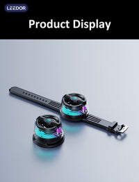 LEEDOR Magnetic Mobile Phone Stand Mini Speaker - 5W / Bluetooth / Black