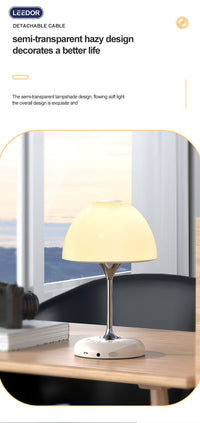 LEEDOR FM Remote Control Desk Lamp Wireless Speaker - 5W / Bluetooth / White