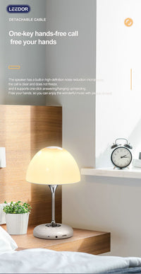 LEEDOR FM Remote Control Desk Lamp Wireless Speaker - 5W / Bluetooth / White