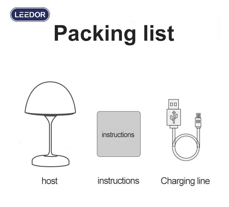 LEEDOR FM Remote Control Desk Lamp Wireless Speaker - 5W / Bluetooth / White