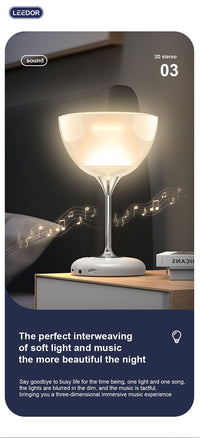 LEEDOR Desk Lamp Subwoofer Wireless Speaker - 5W / Bluetooth / White