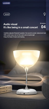LEEDOR Desk Lamp Subwoofer Wireless Speaker - 5W / Bluetooth / White