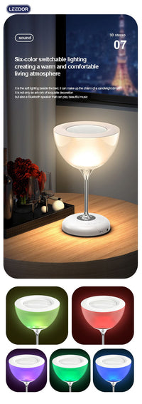 LEEDOR Desk Lamp Subwoofer Wireless Speaker - 5W / Bluetooth / White