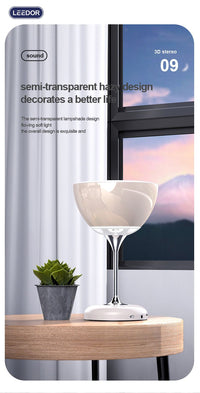 LEEDOR Desk Lamp Subwoofer Wireless Speaker - 5W / Bluetooth / White