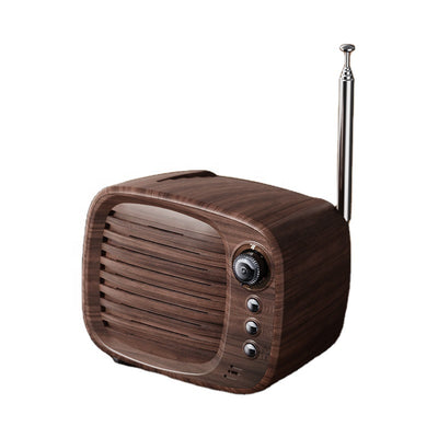 LEEDOR Mini Wood Wireless Speaker - 5W / Bluetooth / Black / Brown