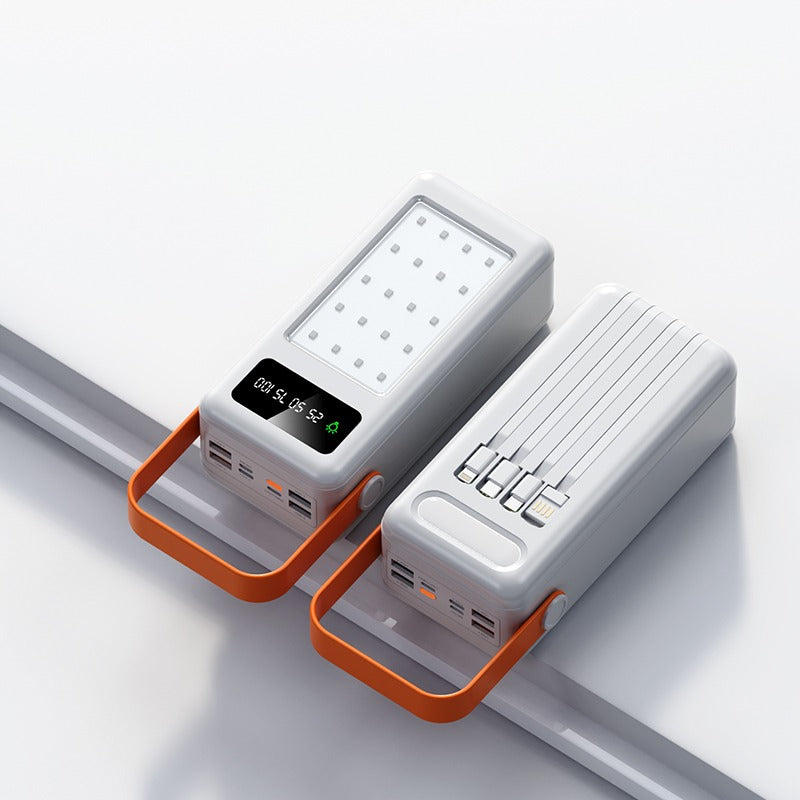 LEEDOR YM Camping Light with 4 Cable 648DX Power Bank - 120000mAh / White