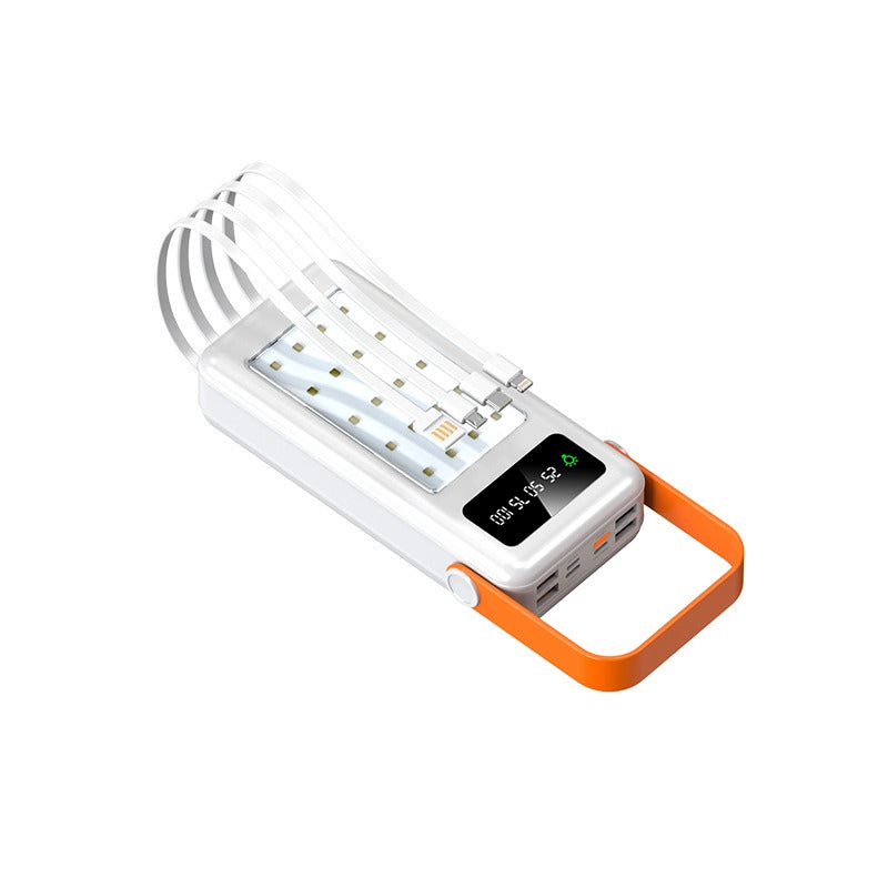 LEEDOR YM Camping Light with 4 Cable 648DX Power Bank - 120000mAh / White
