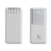 LEEDOR Gradiant HB-H20 10000mAh Power Bank - Ultra-Portable External Battery Pack, White