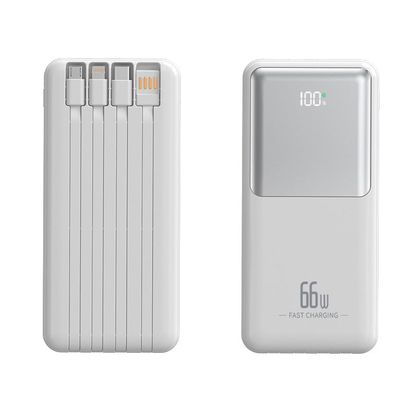 LEEDOR Gradiant HB-H20 10000mAh Power Bank - Ultra-Portable External Battery Pack, White