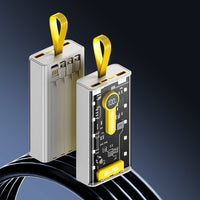 LEEDOR YM-743 Built-in Cable Power Bank - 20W / 10000mAh / White