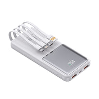 LEEDOR Gradiant HB-H20 10000mAh Power Bank - Ultra-Portable External Battery Pack, White